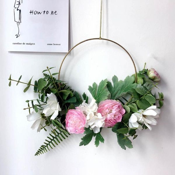 artificial wreath rose flower fake cloth flower hoop hanging home wedding floral ornament, red
artificial wreath rose flower fake cloth flower hoop hanging home wedding floral ornament, red