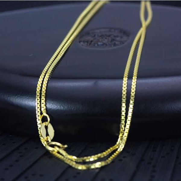 pure 18k yellow gold necklace women big box link chain necklace au750 gold p6251, Silver
pure 18k yellow gold necklace women big box link chain necklace au750 gold p6251, Silver