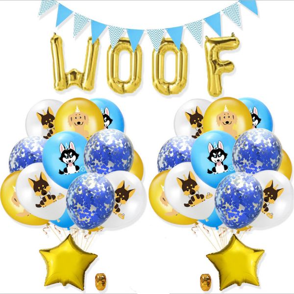 party decoration 12-inch style woof aluminum film pet dog rubber balloons set birthday theme supplies
party decoration 12-inch style woof aluminum film pet dog rubber balloons set birthday theme supplies