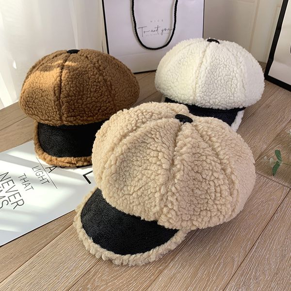 berets fashion beret women's winter lamb wool warm octagonal hat ladies british retro sboy women, Blue;gray
berets fashion beret women's winter lamb wool warm octagonal hat ladies british retro sboy women, Blue;gray