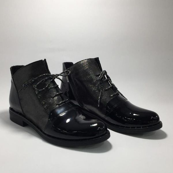 women genuine leather black ankle winter boots autumn shoes female thick short booties real patent leather with stones
women genuine leather black ankle winter boots autumn shoes female thick short booties real patent leather with stones