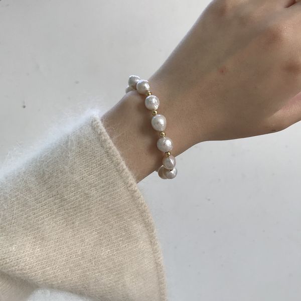 bilincolor golden real freshwater white baroque pearl bead strand toggle clasps bracelet for women, Black
bilincolor golden real freshwater white baroque pearl bead strand toggle clasps bracelet for women, Black