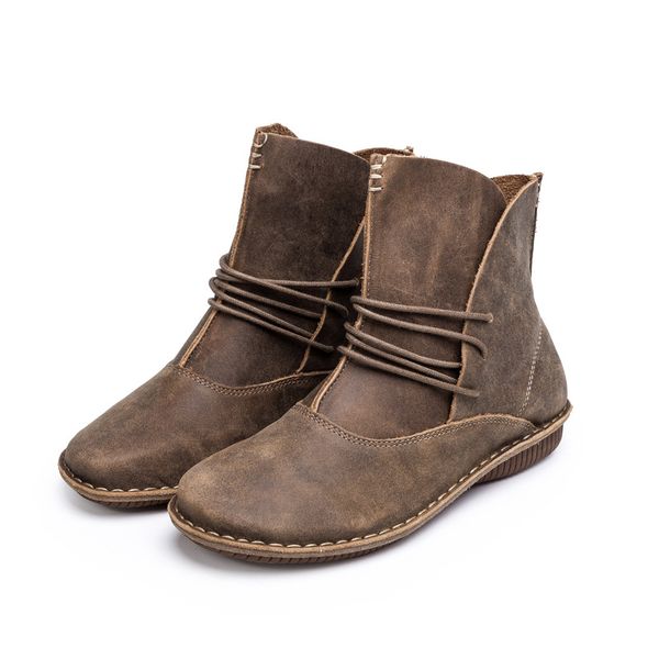 sen women's shoes new women's boots handmade retro leather single boots literary first layer leather ankle mother, Black
sen women's shoes new women's boots handmade retro leather single boots literary first layer leather ankle mother, Black