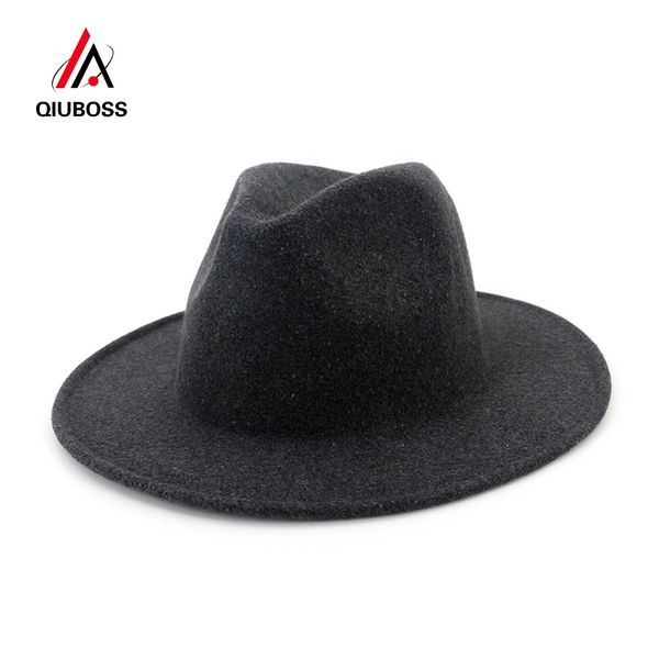 qiuboss autumn winter wool jazz cap gentleman hat wide brim men women trilby panama fedora fascinator hats solid gambler hats, Blue;gray
qiuboss autumn winter wool jazz cap gentleman hat wide brim men women trilby panama fedora fascinator hats solid gambler hats, Blue;gray