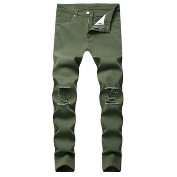 man hole elasticity jeans fashion trend pocket casual ripped denim trousers clothing designer male teenager slim zipper pencil pants, Blue
man hole elasticity jeans fashion trend pocket casual ripped denim trousers clothing designer male teenager slim zipper pencil pants, Blue