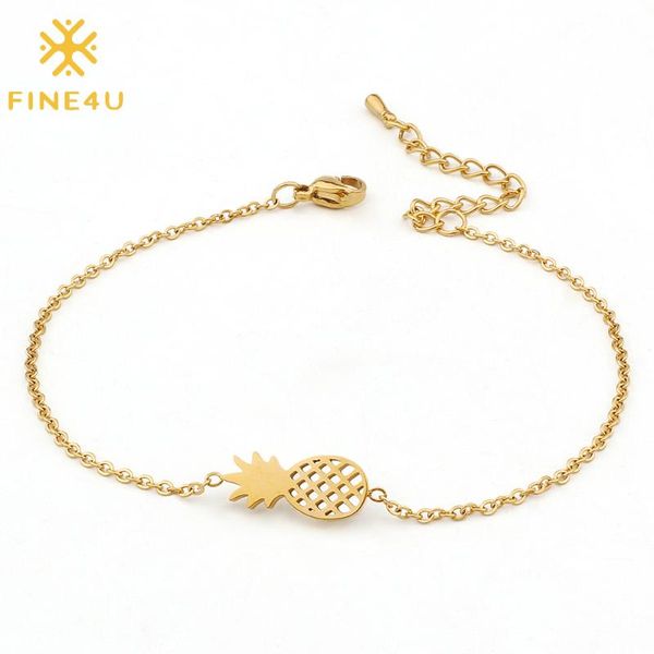 fine4u b294 stainless steel pineapple bracelet for women minimalist hawaii jewelry accessories, Black
fine4u b294 stainless steel pineapple bracelet for women minimalist hawaii jewelry accessories, Black
