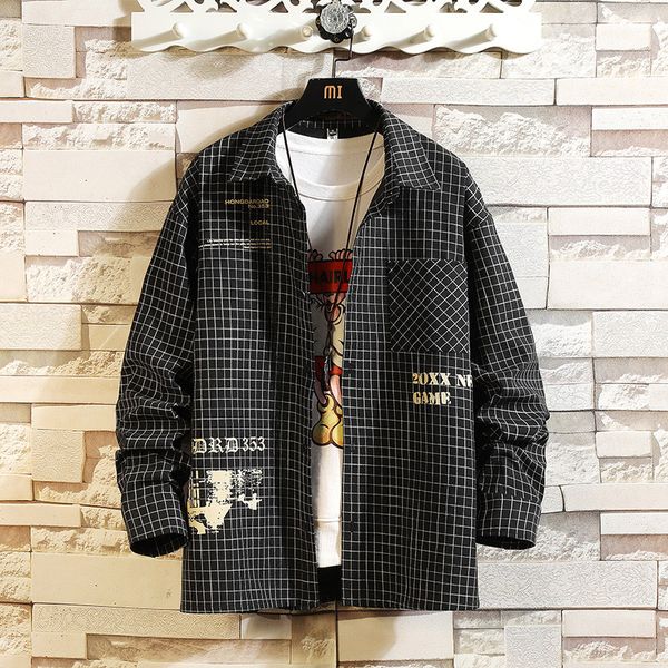 casual spring autumn plaid shirt men long sleeve 2020 style loose streetwear plus size -5xl clothes, White;black
casual spring autumn plaid shirt men long sleeve 2020 style loose streetwear plus size -5xl clothes, White;black