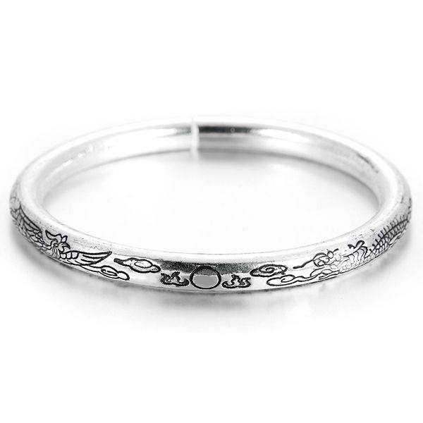 bangle 1pcs silver color lotus dragon and phoenix pattern carve for women female open bangles & bracelet jewelry gifts, Black
bangle 1pcs silver color lotus dragon and phoenix pattern carve for women female open bangles & bracelet jewelry gifts, Black
