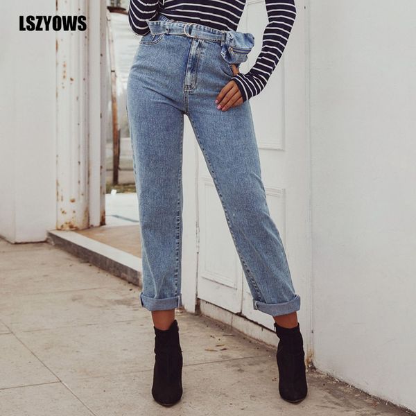 plus size casual straight pants women 2020 autumn jeans vintage fashion washed high waist denim pants with belt female trousers, Blue
plus size casual straight pants women 2020 autumn jeans vintage fashion washed high waist denim pants with belt female trousers, Blue