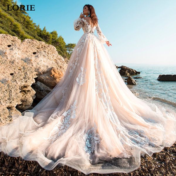lorie princess wedding dress a line lace appliqued puff sleeves bride dress with long train boho wedding gown custom made, Blue;red
lorie princess wedding dress a line lace appliqued puff sleeves bride dress with long train boho wedding gown custom made, Blue;red