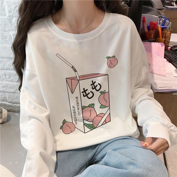 korean kpop new hoodies sweatshirt autumn winter peach juice japanese long sleeve vogue harajuku funny cartoon print female top, Black
korean kpop new hoodies sweatshirt autumn winter peach juice japanese long sleeve vogue harajuku funny cartoon print female top, Black