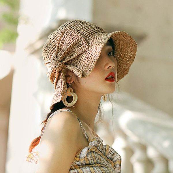 sun hat wide brim floppy summer hats for women beach bow straw dome bucket hat femme shade, Blue;gray
sun hat wide brim floppy summer hats for women beach bow straw dome bucket hat femme shade, Blue;gray