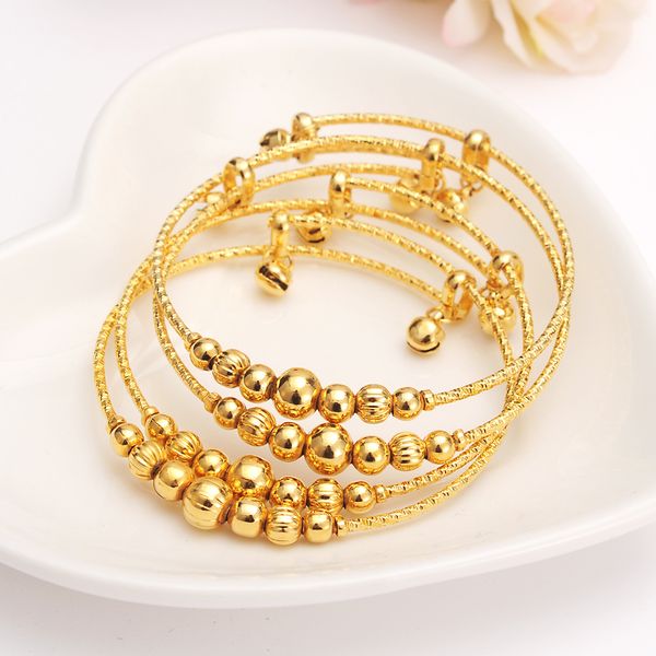 12pcs dubai india charm bracelet for women gold beads bangle cute bell kids girls women hand chain jewelry anklets arab gift, Black
12pcs dubai india charm bracelet for women gold beads bangle cute bell kids girls women hand chain jewelry anklets arab gift, Black