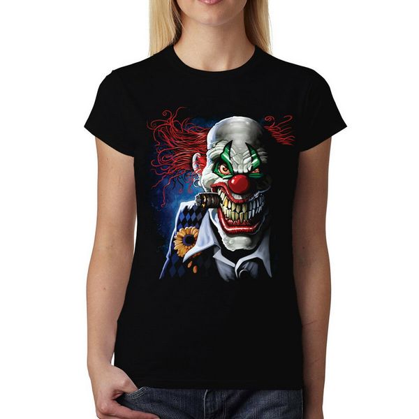 joker clown face women t-shirt s-3xl new summer o neck tee shirt