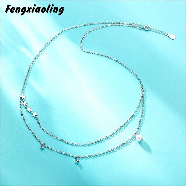 fengxiaoling s925 sterling silver double layer tar freshwater pearls pendant necklace for women fine elegant jewelry gift
fengxiaoling s925 sterling silver double layer tar freshwater pearls pendant necklace for women fine elegant jewelry gift