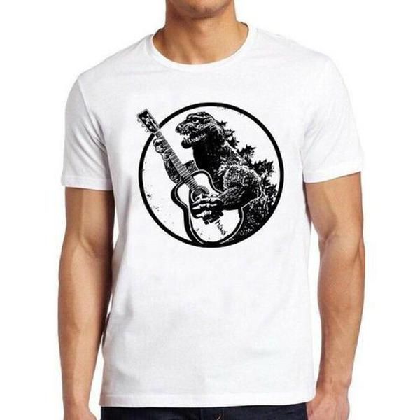 Godzilla playing guitar rock acoustic bass retro vintage cool 13 cotton men's T-shirt plus size
Godzilla playing guitar rock acoustic bass retro vintage cool 13 cotton men's T-shirt plus size