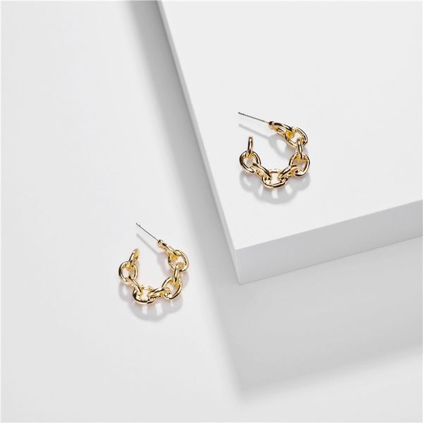 hoop & huggie 23mm small link chain earrings street style simple statement circle vintage metal earing hoops, Golden;silver
hoop & huggie 23mm small link chain earrings street style simple statement circle vintage metal earing hoops, Golden;silver
