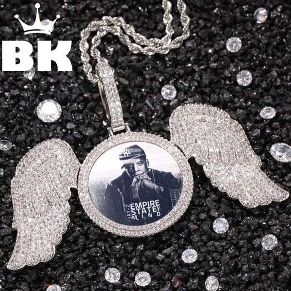 pendant necklaces the bling king white angel custom po necklace gold color full iced out zircon round tag hiphop jewelry, Silver
pendant necklaces the bling king white angel custom po necklace gold color full iced out zircon round tag hiphop jewelry, Silver