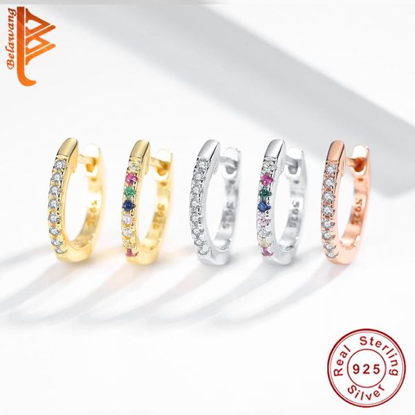 luxury cz rhinestone five style gold silver rose gold 925 sterling silver hoop earrings for women female classic round earrings, Golden;silver 
luxury cz rhinestone five style gold silver rose gold 925 sterling silver hoop earrings for women female classic round earrings, Golden;silver