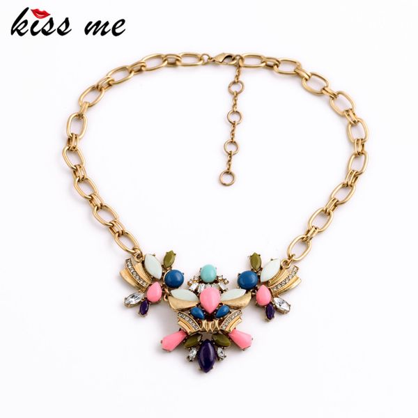women resin stone pendant vintage choker necklace fashion jewelry kiss me colares femininos, Golden;silver
women resin stone pendant vintage choker necklace fashion jewelry kiss me colares femininos, Golden;silver