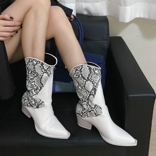 monmoira snake print western cowboy boots women mixed colors ankle boots for women wood heel designer shoes, Black
monmoira snake print western cowboy boots women mixed colors ankle boots for women wood heel designer shoes, Black