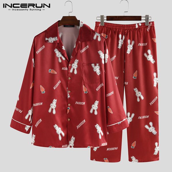 incerun printing men pajamas sets homewear long sleeve nightwear pants loose 2020 casual sleepwear sets pyjamas 2 pieces, Black;brown
incerun printing men pajamas sets homewear long sleeve nightwear pants loose 2020 casual sleepwear sets pyjamas 2 pieces, Black;brown