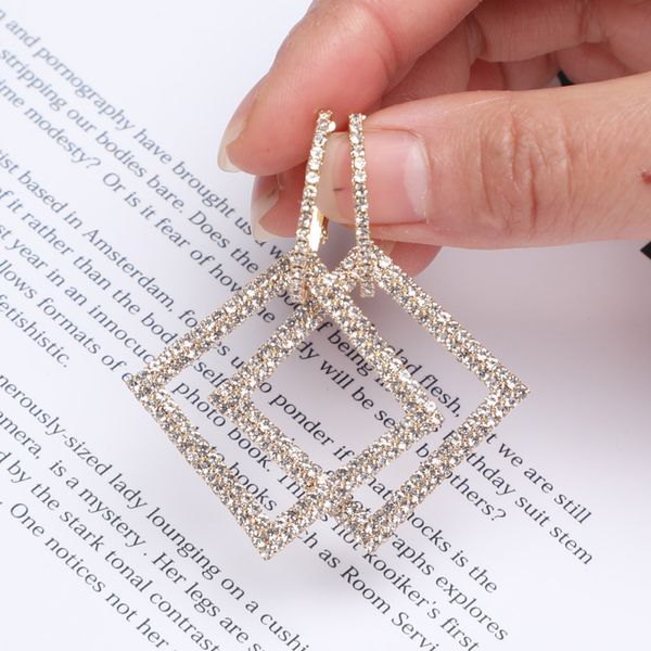 dangle & chandelier european and american fashion geometric crystal pendant earrings female korean long temperament wild wedding jewelry, Silver
dangle & chandelier european and american fashion geometric crystal pendant earrings female korean long temperament wild wedding jewelry, Silver