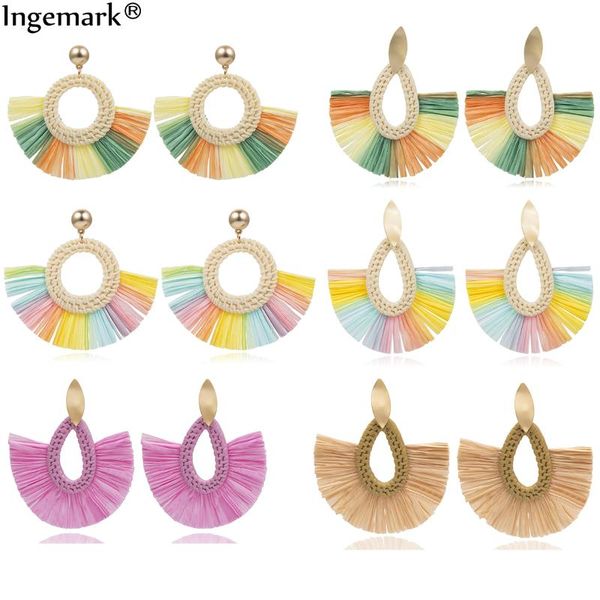 2020 new korea handmade wooden straw woven rattan drop earrings boho geometric fan shaped dangle earrings women vacation jewelry, Silver
2020 new korea handmade wooden straw woven rattan drop earrings boho geometric fan shaped dangle earrings women vacation jewelry, Silver
