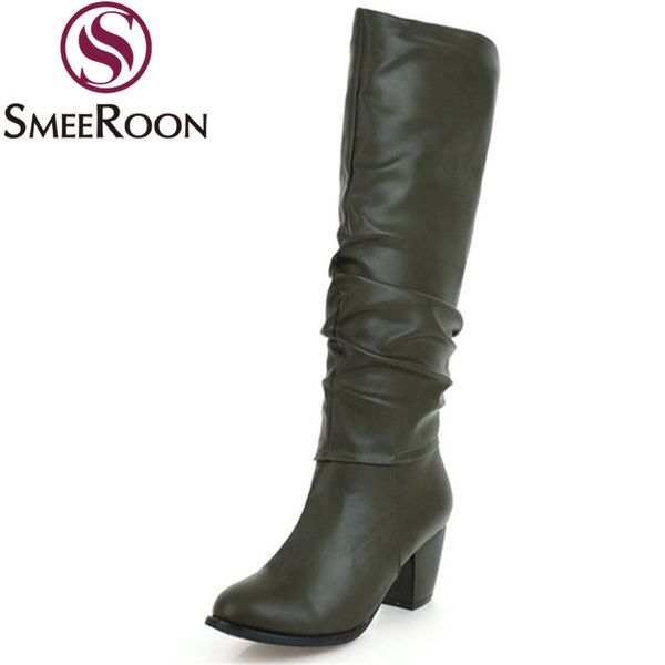 boots smeeroon knee high woman pleated round toe winter convenient thick heels women's shoes waterproof ladies, Black
boots smeeroon knee high woman pleated round toe winter convenient thick heels women's shoes waterproof ladies, Black