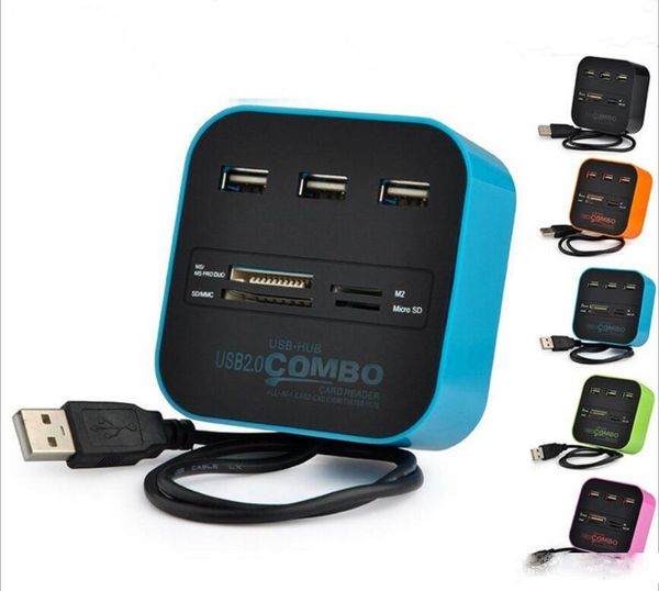 multicolor all in 1 one multi-card card reader with 3 ports usb 2.0 hub combo for mmc/m2/ms wholesale from factory
multicolor all in 1 one multi-card card reader with 3 ports usb 2.0 hub combo for mmc/m2/ms wholesale from factory
