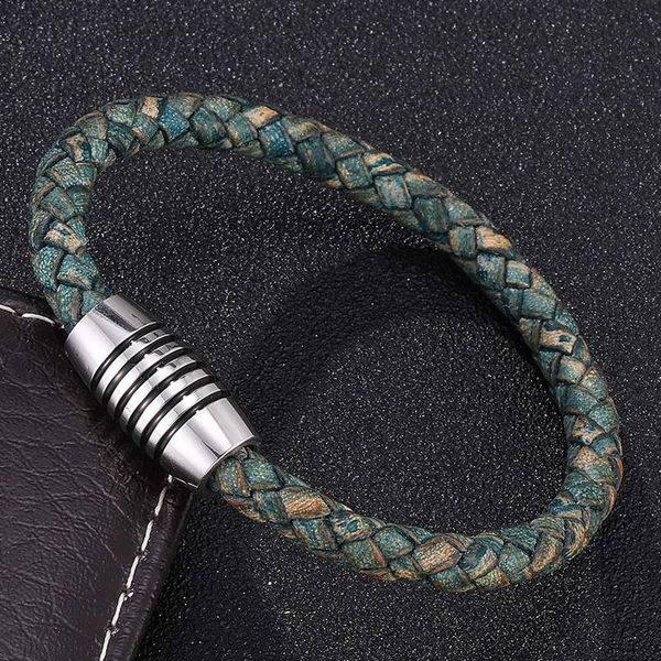 vintage style green genuine leather bracelets of men women charm magnetic stainless steel buckle bangles&bracelets bb0245, Golden;silver
vintage style green genuine leather bracelets of men women charm magnetic stainless steel buckle bangles&bracelets bb0245, Golden;silver
