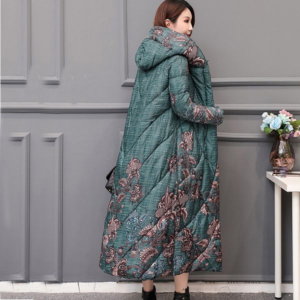 women winter solid sashes coat female down parka women medium length printed long knee, Black
women winter solid sashes coat female down parka women medium length printed long knee, Black