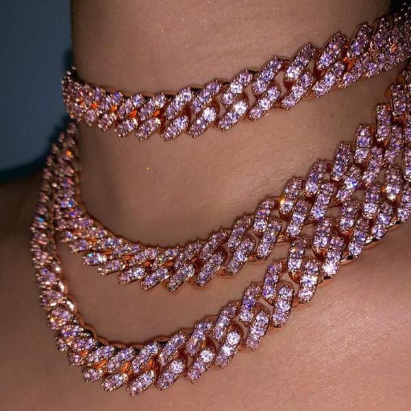 16" 18" pinky pink cubic zirconia cz miami cuban link chain hip hip rock heavy chain women necklace, Silver
16" 18" pinky pink cubic zirconia cz miami cuban link chain hip hip rock heavy chain women necklace, Silver