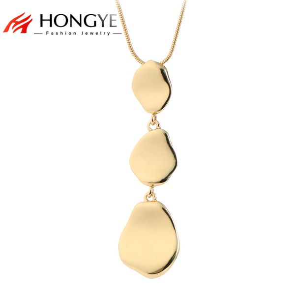 luxury simple jewelry gold silver color round oval alloy drop long necklace pendant women collares largos
luxury simple jewelry gold silver color round oval alloy drop long necklace pendant women collares largos