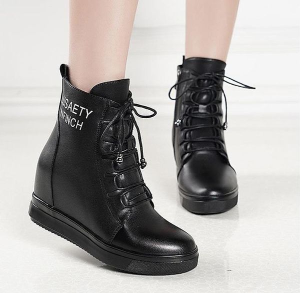 leather snow boots women ankle boots motocycle female shoes autumn lace up winter warm new british style, Black
leather snow boots women ankle boots motocycle female shoes autumn lace up winter warm new british style, Black