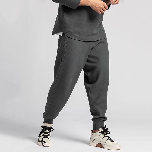 men's pants ewq / wear japan style harem for male one-piece knitting organic cotton elastic waist girdle sweatpants 9y3494, Black
men's pants ewq / wear japan style harem for male one-piece knitting organic cotton elastic waist girdle sweatpants 9y3494, Black