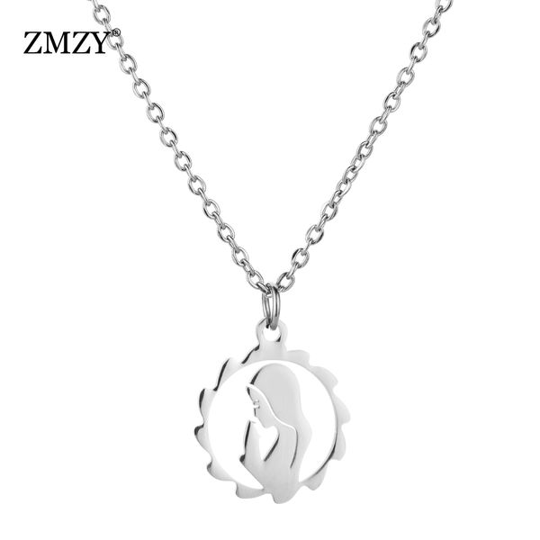 fashion madonna maria pendant stainless steel necklace chokers statement necklace for women girls luck gift, Silver
fashion madonna maria pendant stainless steel necklace chokers statement necklace for women girls luck gift, Silver