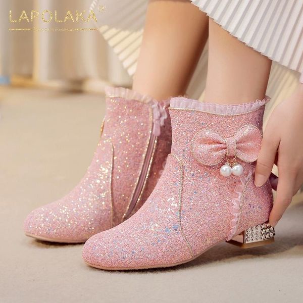 lapolaka new arrivals big size 43 sweet bowtie ankle boots woman shoes zip up chunky heels shiny comfy shoes ladies boots, Black
lapolaka new arrivals big size 43 sweet bowtie ankle boots woman shoes zip up chunky heels shiny comfy shoes ladies boots, Black