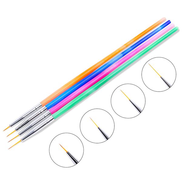 4pcs/set gradient colorful nail art brush for liner painting drawing carving pen professional uv gel brushes manicure tools set, Yellow
4pcs/set gradient colorful nail art brush for liner painting drawing carving pen professional uv gel brushes manicure tools set, Yellow