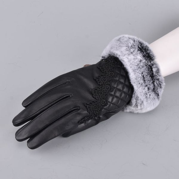 five fingers gloves genuine sheepskin women' winter fur warm real fashion velvet windproof, Blue;gray
five fingers gloves genuine sheepskin women' winter fur warm real fashion velvet windproof, Blue;gray