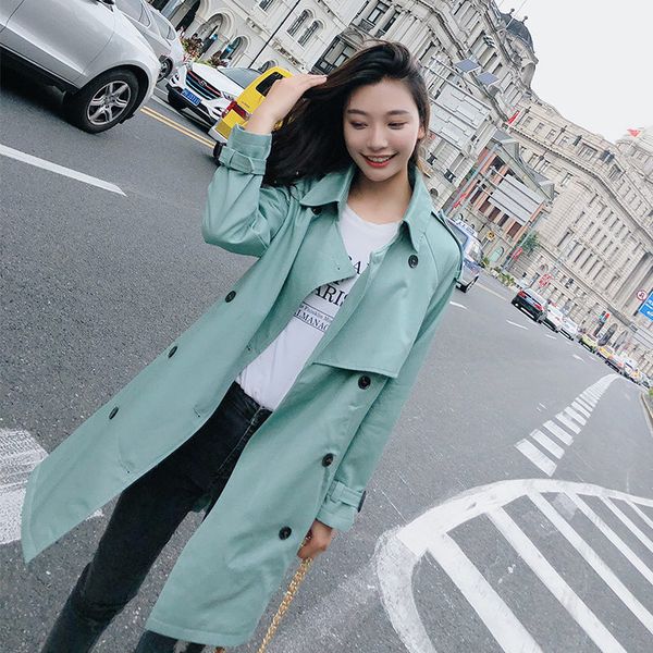 women's trench coats 2021 spring windbreaker mid-length korean casual chic solid color and autumn ladies jacket outerwear r365, Tan;black
women's trench coats 2021 spring windbreaker mid-length korean casual chic solid color and autumn ladies jacket outerwear r365, Tan;black