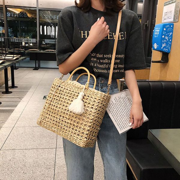 large capacity handmade woven women travel handbags simple wild ladies shoulder beach bag 2020 summer tassel messenger bag
large capacity handmade woven women travel handbags simple wild ladies shoulder beach bag 2020 summer tassel messenger bag