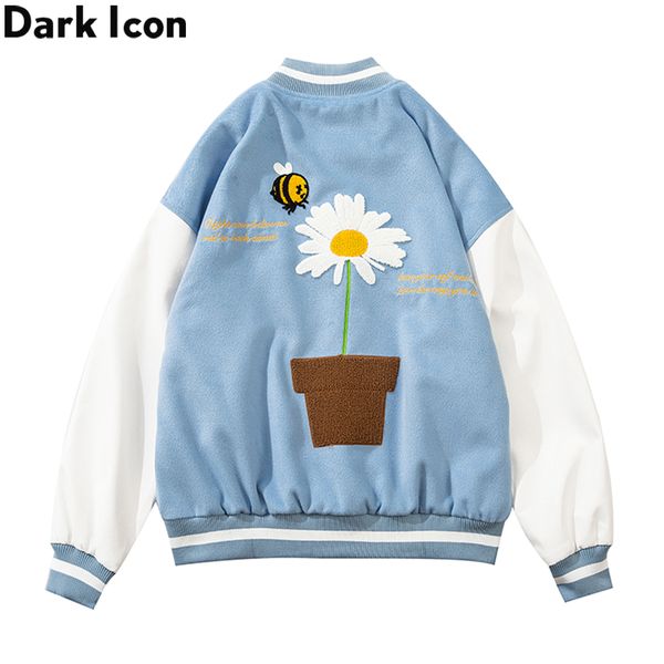 dark icon daisy embroidery men's baseball jacket high street fashion jackets men outerwear bomber jacket streetwear clothing, Black;brown
dark icon daisy embroidery men's baseball jacket high street fashion jackets men outerwear bomber jacket streetwear clothing, Black;brown