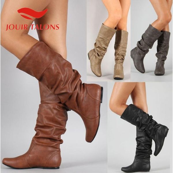 jouir talons 2020 new brand women shoes classics pleated mid-calf boots flat with solid casual shoes, Black
jouir talons 2020 new brand women shoes classics pleated mid-calf boots flat with solid casual shoes, Black