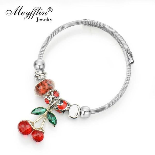 meyfflin fashion cherry pendant crystal bead bracelets & bangles antique silver color bracelet for women wedding charm jewelry, Black
meyfflin fashion cherry pendant crystal bead bracelets & bangles antique silver color bracelet for women wedding charm jewelry, Black