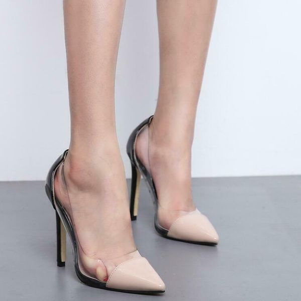 edel clubwear pumps high heels women's pointed toe transparent shoes all days, Black
edel clubwear pumps high heels women's pointed toe transparent shoes all days, Black