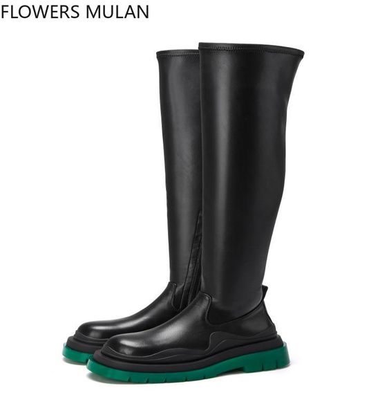 fashion green purple rubber heels boots women over the knee winter shoes woman round toe slip on thigh high botas de mujer, Black
fashion green purple rubber heels boots women over the knee winter shoes woman round toe slip on thigh high botas de mujer, Black