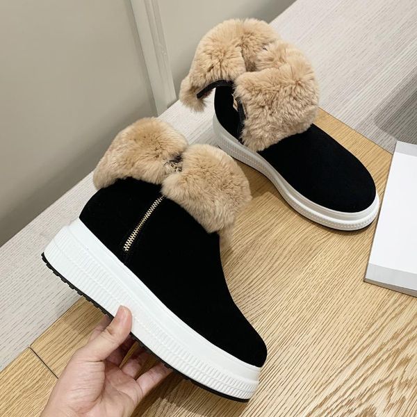 women's genuine leather flats snow boots double zip female winter short ankle boots leisure fashion cold weather comfort shoes, Black
women's genuine leather flats snow boots double zip female winter short ankle boots leisure fashion cold weather comfort shoes, Black