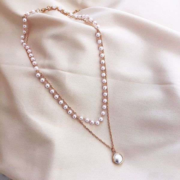 chokers fashion double layer gold chain pendant necklace korean style pearl choker women weddings party girl gift 2021, Golden;silver
chokers fashion double layer gold chain pendant necklace korean style pearl choker women weddings party girl gift 2021, Golden;silver
