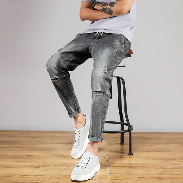 peikong men's casual pants stretch teenagers mid-waist small feet skinny ripped distressed jeans for male denim overalls men, Blue
peikong men's casual pants stretch teenagers mid-waist small feet skinny ripped distressed jeans for male denim overalls men, Blue